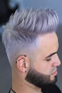 Silver grey hair men